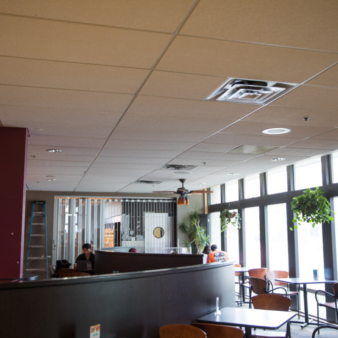 The section of the Student Union Building set to undergo renovations at Dalhousie University. (Enzo Stimpson/The Dalhousie Gazette)