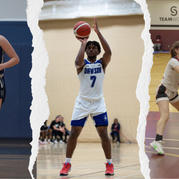 Selena Lancaster (left), a first-year defender from Vaughan, Ontario, and Ukiah Best (right), a guard from Montreal, Quebec, are new additions to Dalhousie University's athletic teams. (Ethan Hunt/Canva).