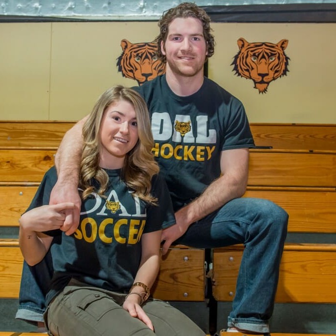 Though they're both Dalhousie athletes, Ben and Ashley also form a team of their own. (Photo by Amin Helal)