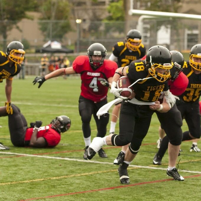 The Tigers' defence was out in full force against UNB Fredericton
