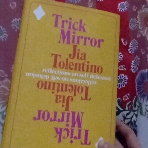 In this image: The cover of Jia Tolentino's Trick Mirror.