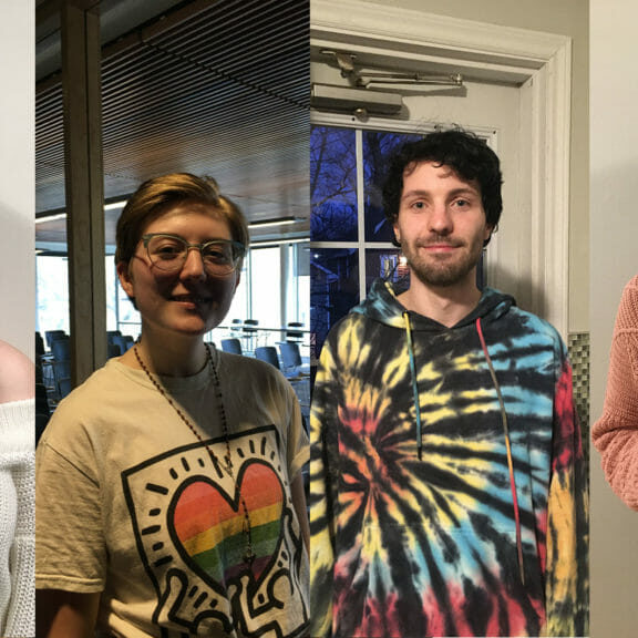In this image: The four volunteers.