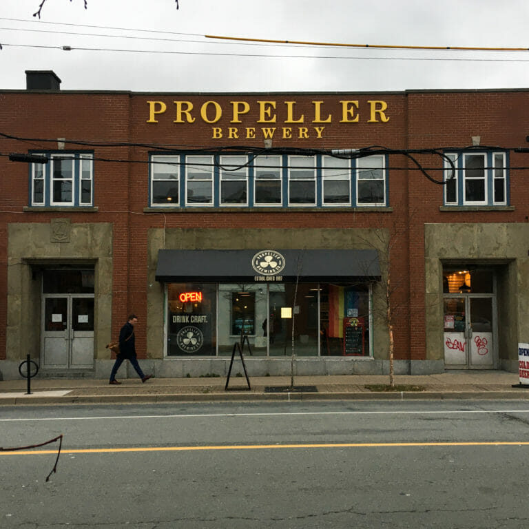 In this image: Propeller Brewery on Gottingen Street.