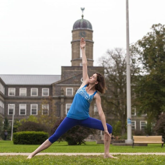 Want to learn about yoga? Just ask Abby. (photo by Chris Parent)