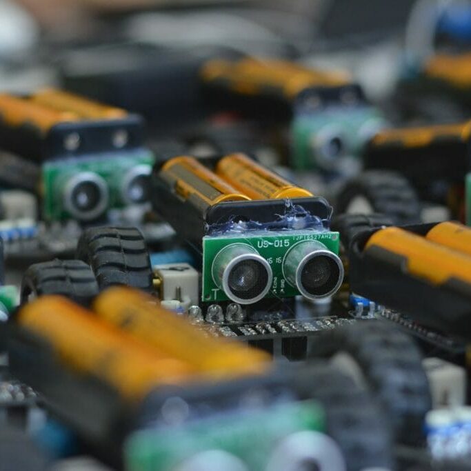 In this image: stock photo of robots.