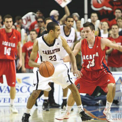Basketball - CIS - Brown CIS player of the year Philip Scrubb, in white, was a threat all weekend. Photo by Shauna Brown