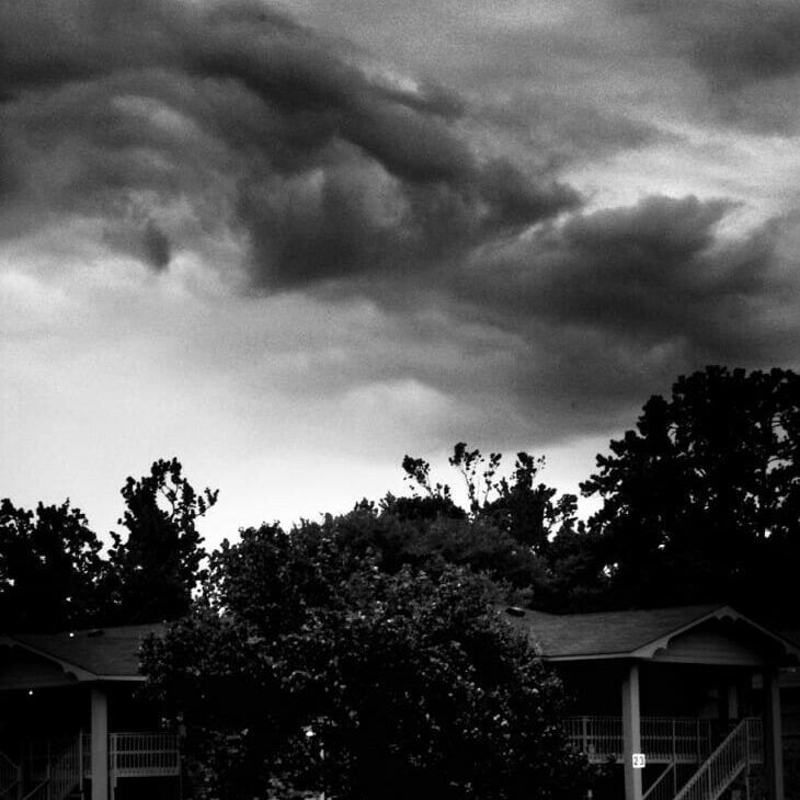 clouds-of-irene stock photo