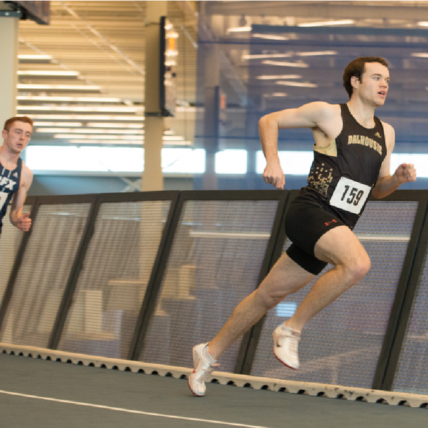 Sprinter Allister Mason earned second place in the 300-metre and fourth in the 600-metre. (Photo by Chris Parent)