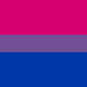(The bisexual pride flag.)
