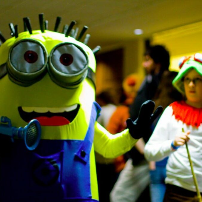 A minion draws the gaze of an admirer (Photo by Bryn Karcha)