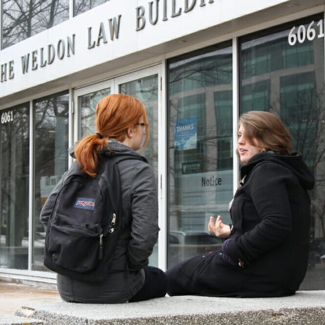 Students from the Schulich School of Law led the move to have the DSU challenge Trinity Western. (Photo by Melina Garner)