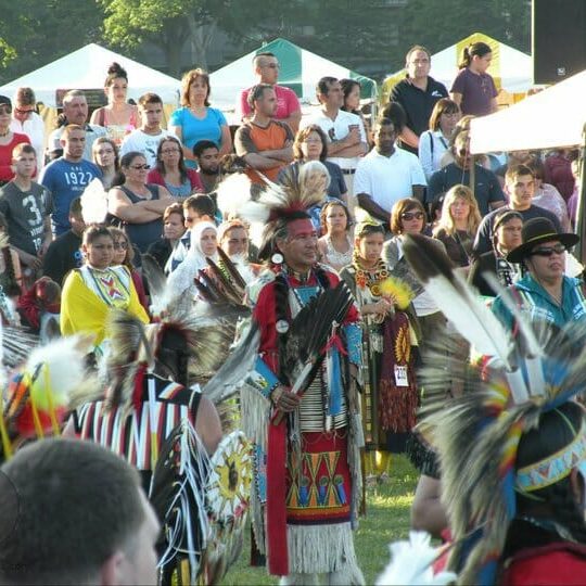 mawio'mi 2011-watermark The powwow adds colour to the Commons. (Photo by Natasha Bernard)