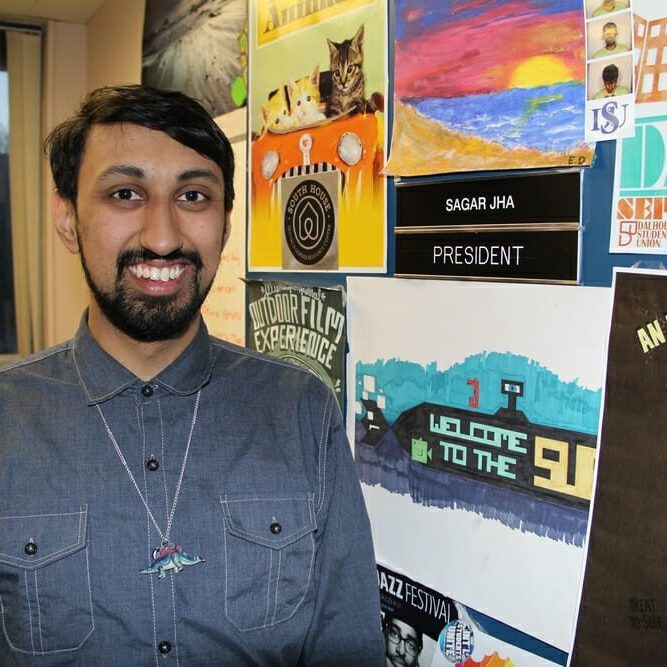 DSU president Sagar Jha. (Photo by Ian Froese)