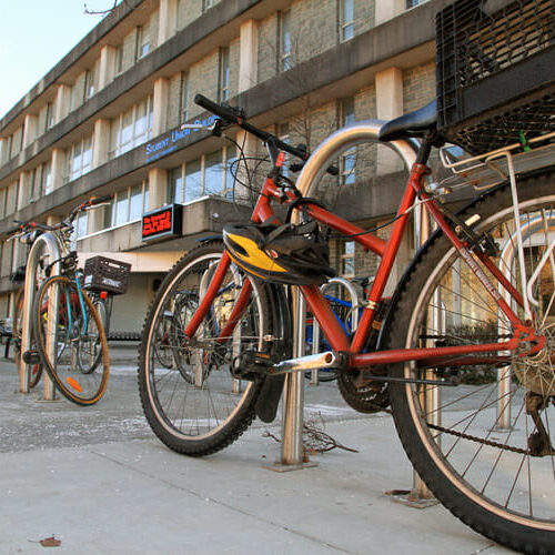 There's an art to correctly securing your bike. (Bryn Karcha photo)