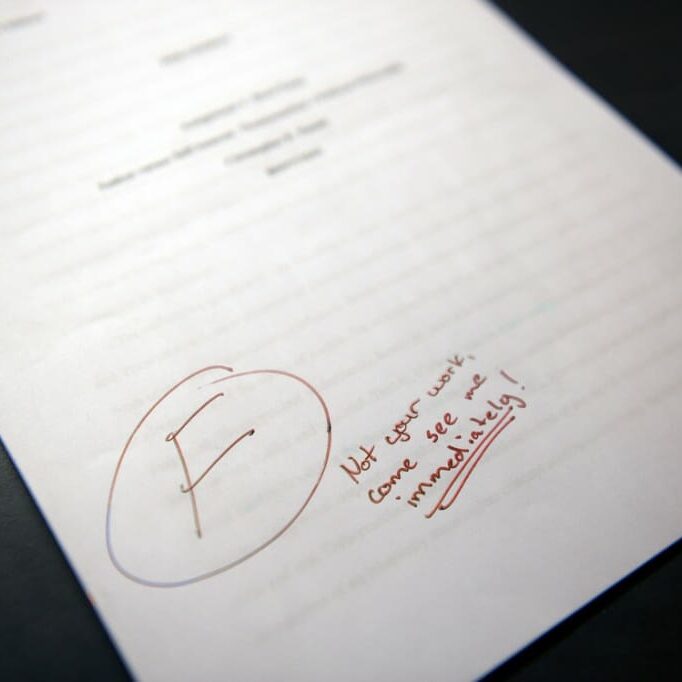An 'F' is the least of your worries if you're caught plagiarizing (Chris Parent photo) An 'F' is the least of your worries if you're caught plagiarizing (Chris Parent photo)