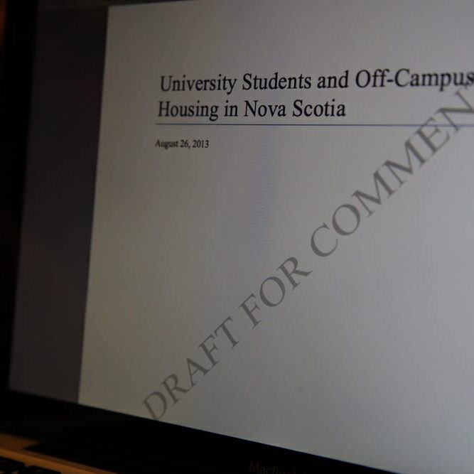 StudentsNS housing report calls for change. (Photo by Adele van Wyk)