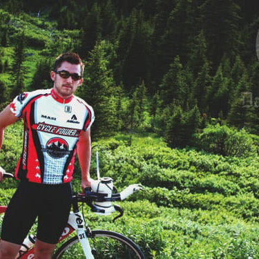 Josh Brisson will take his bike to New Zealand this October. Photo by Mallory White