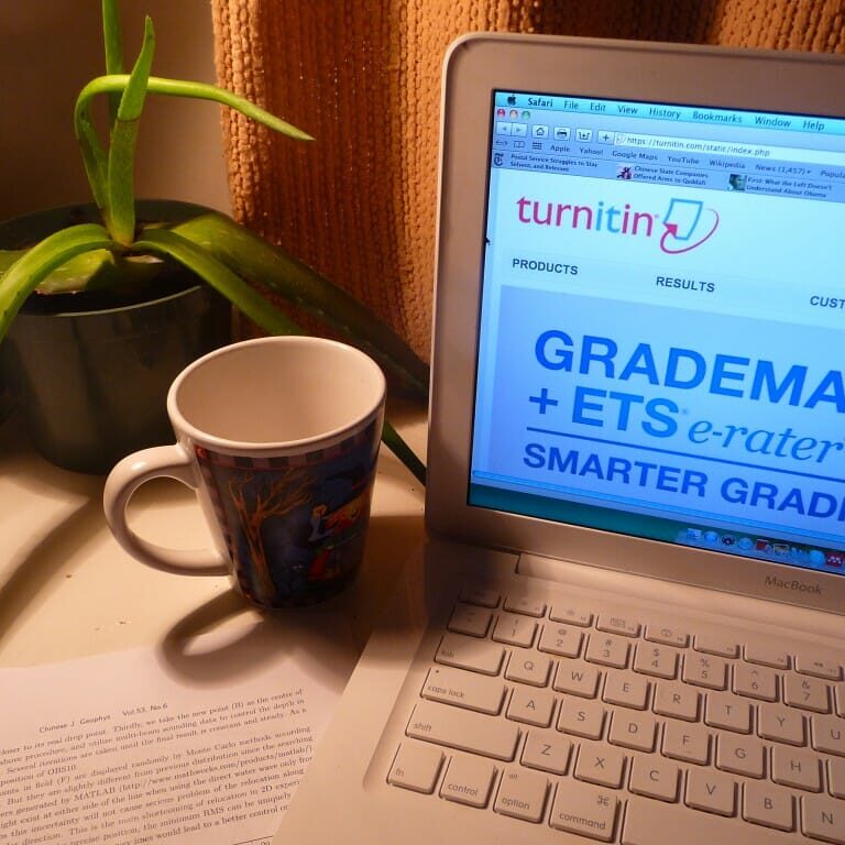 Coffee and papers, typical -- photo by Katrina Pyne