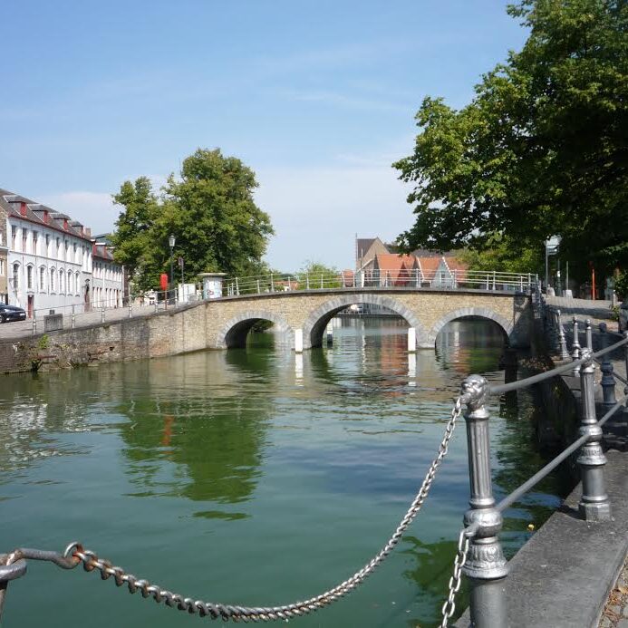 Canal bridge view in Burges, Belgium. Photo by Shawna Guenther.